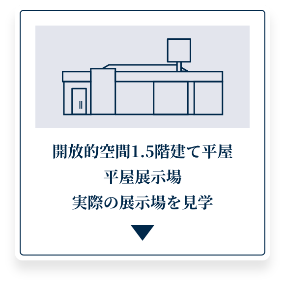 開放的空間1.5階建て平屋平屋展示場実際の展示場を見学